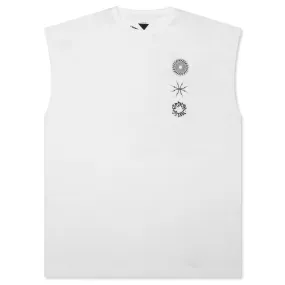 White Pima Cotton Sleeveless Tee