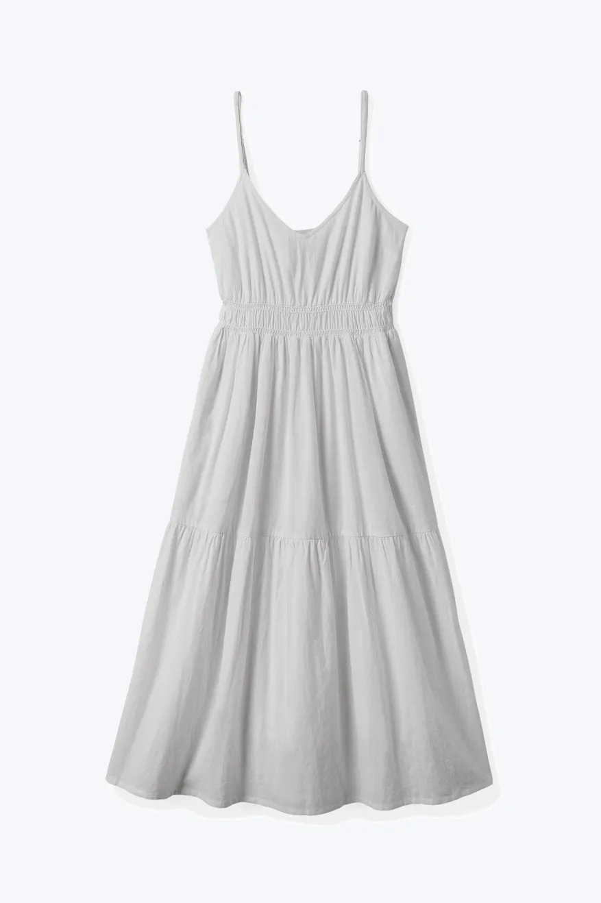 White Solid Sidney Dress