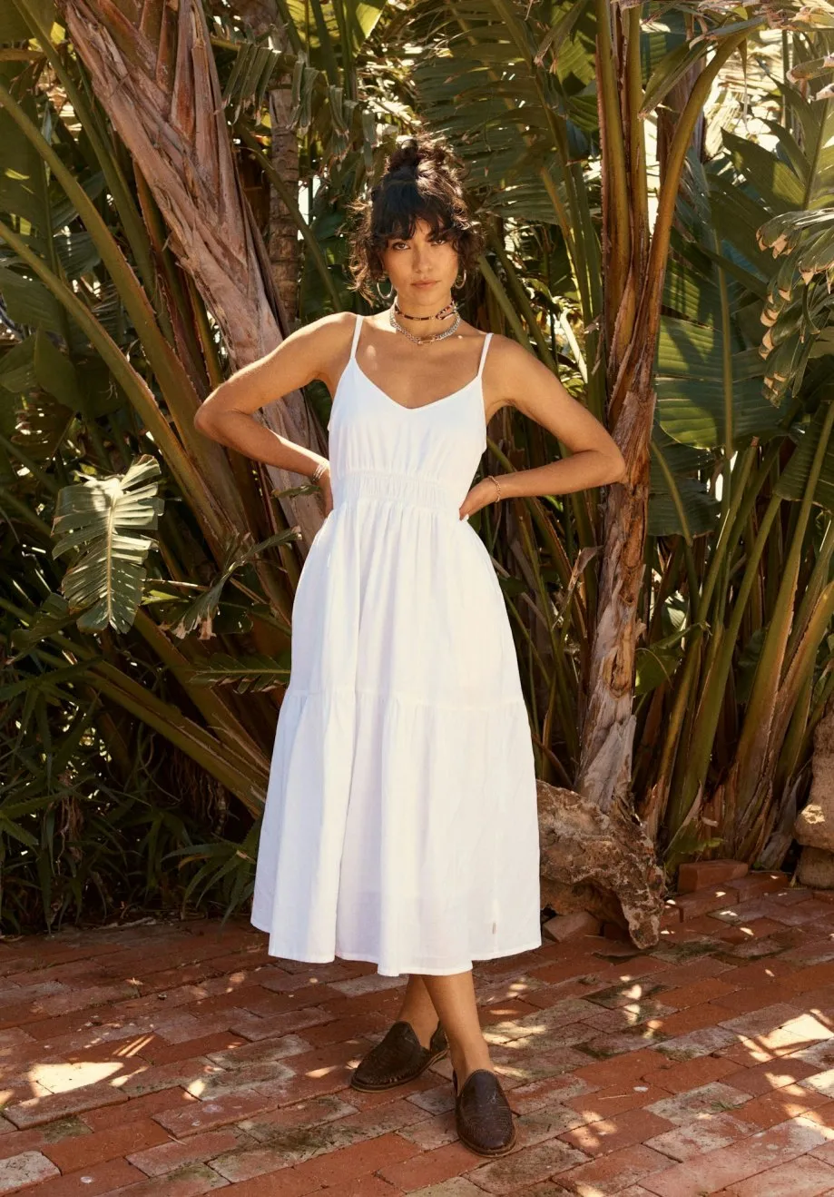 White Solid Sidney Dress