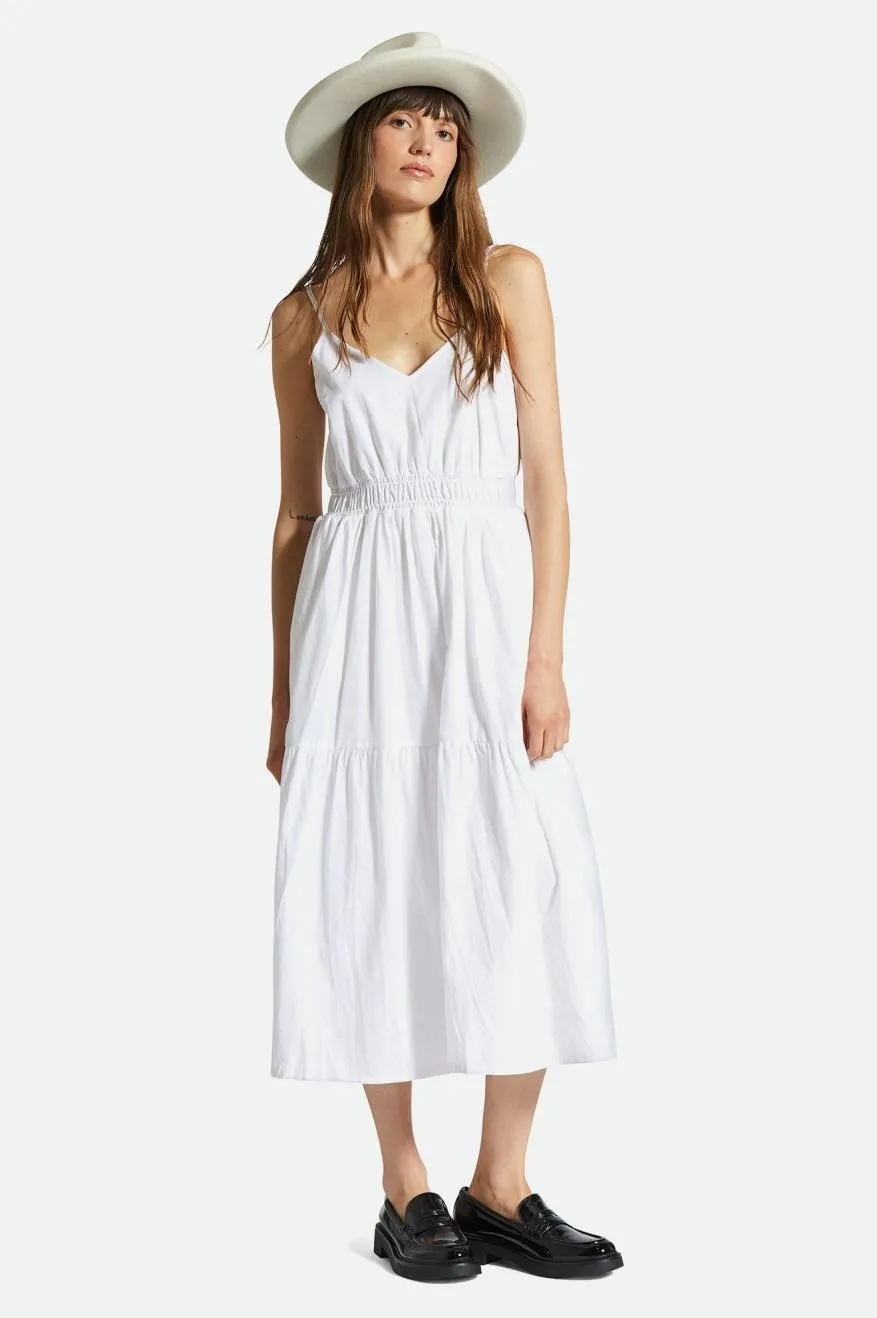 White Solid Sidney Dress