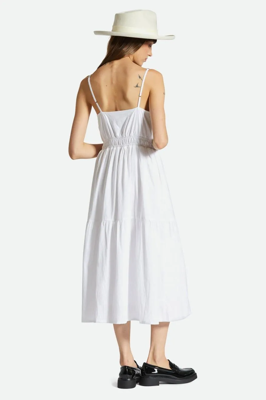 White Solid Sidney Dress