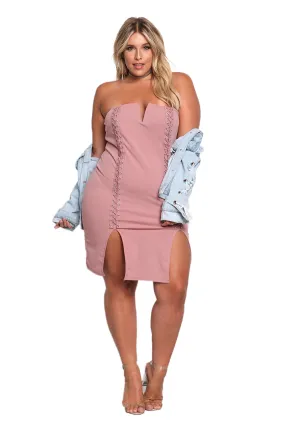 Women Plus Size Pink Skirt