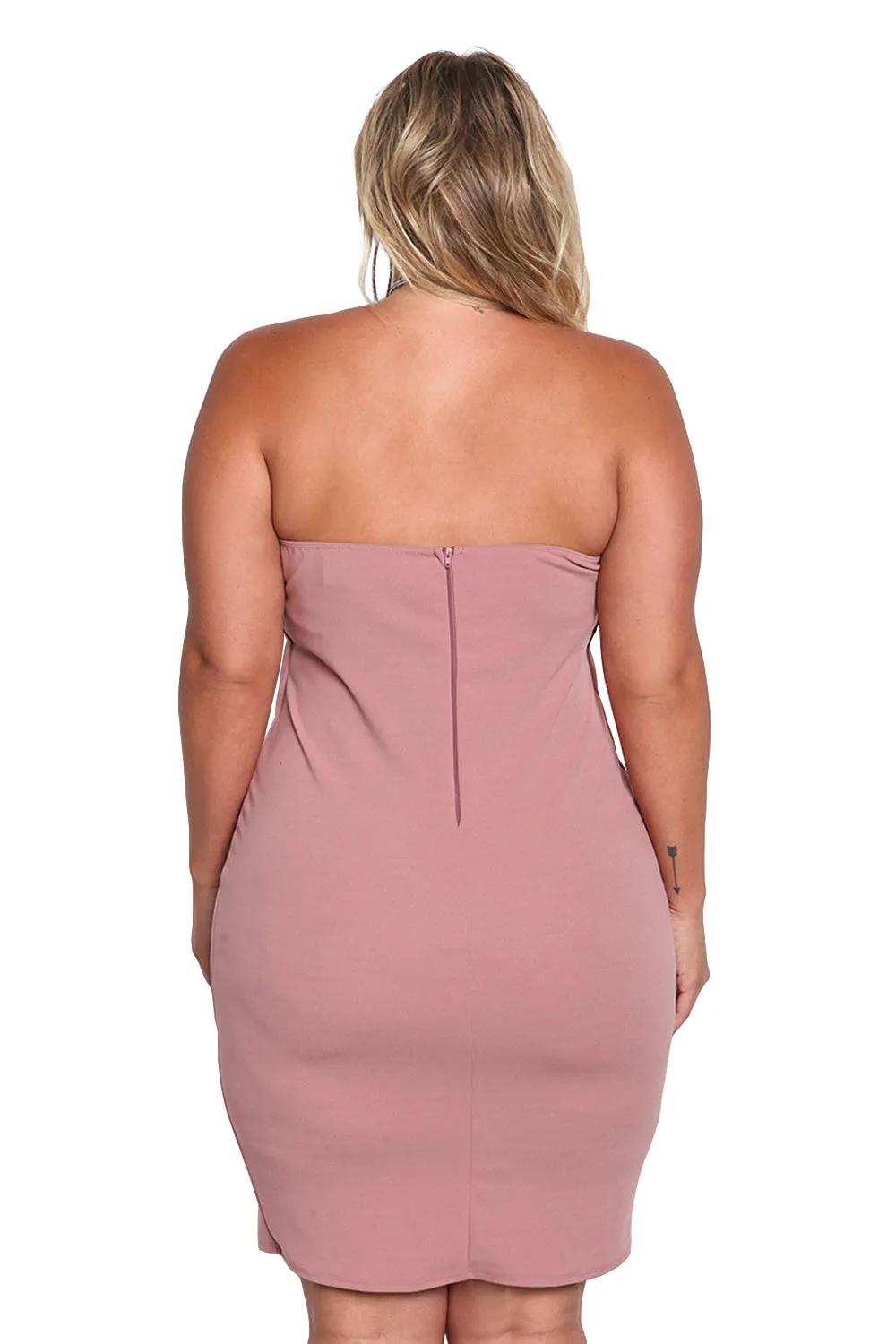 Women Plus Size Pink Skirt