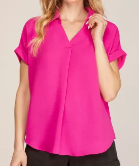 Vibrant Hot Pink Top