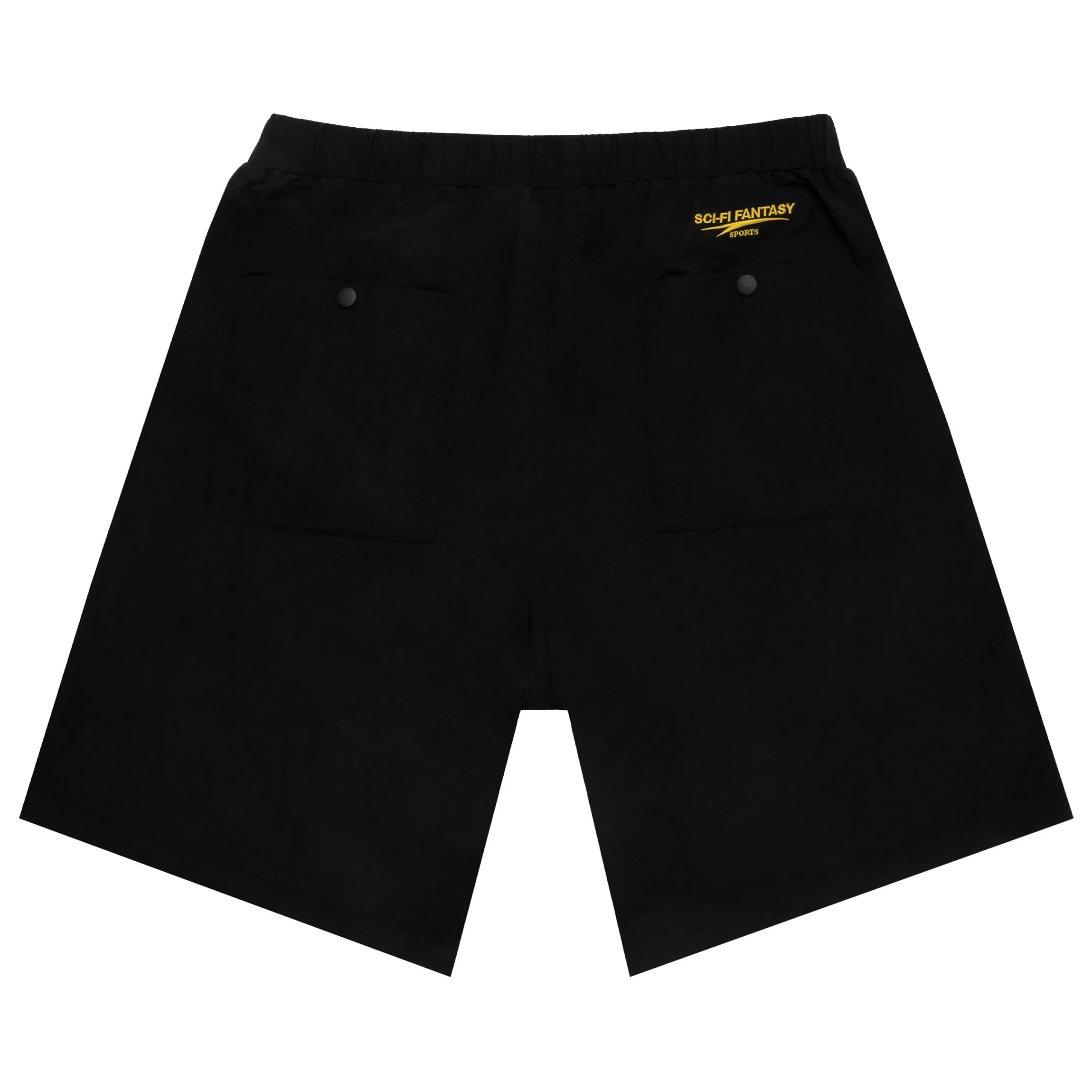 Black Sci-Fi Fantasy Woven Shorts