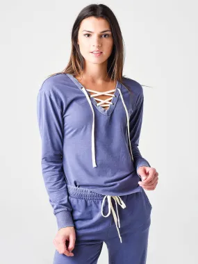     Z SUPPLY  Women's Lacie Terry Long Sleeve Pullover Sweatshirt    